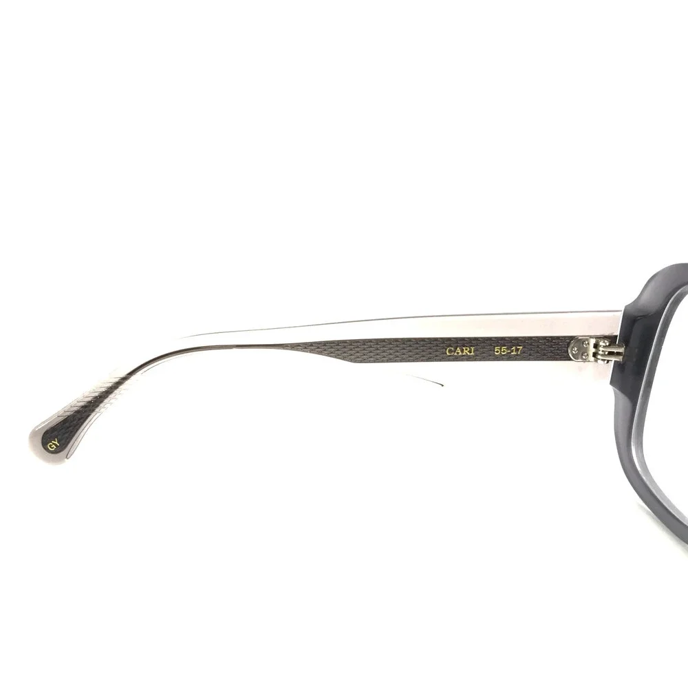 Alfred Kerbs Eyeglasses Frames CARI GY Clear Dark Gray Silver Square 55-17-141